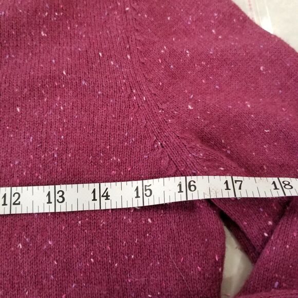 Talbots pullover cotton blend sweater sparkly size m vintage raspberry - Picture 6 of 12
